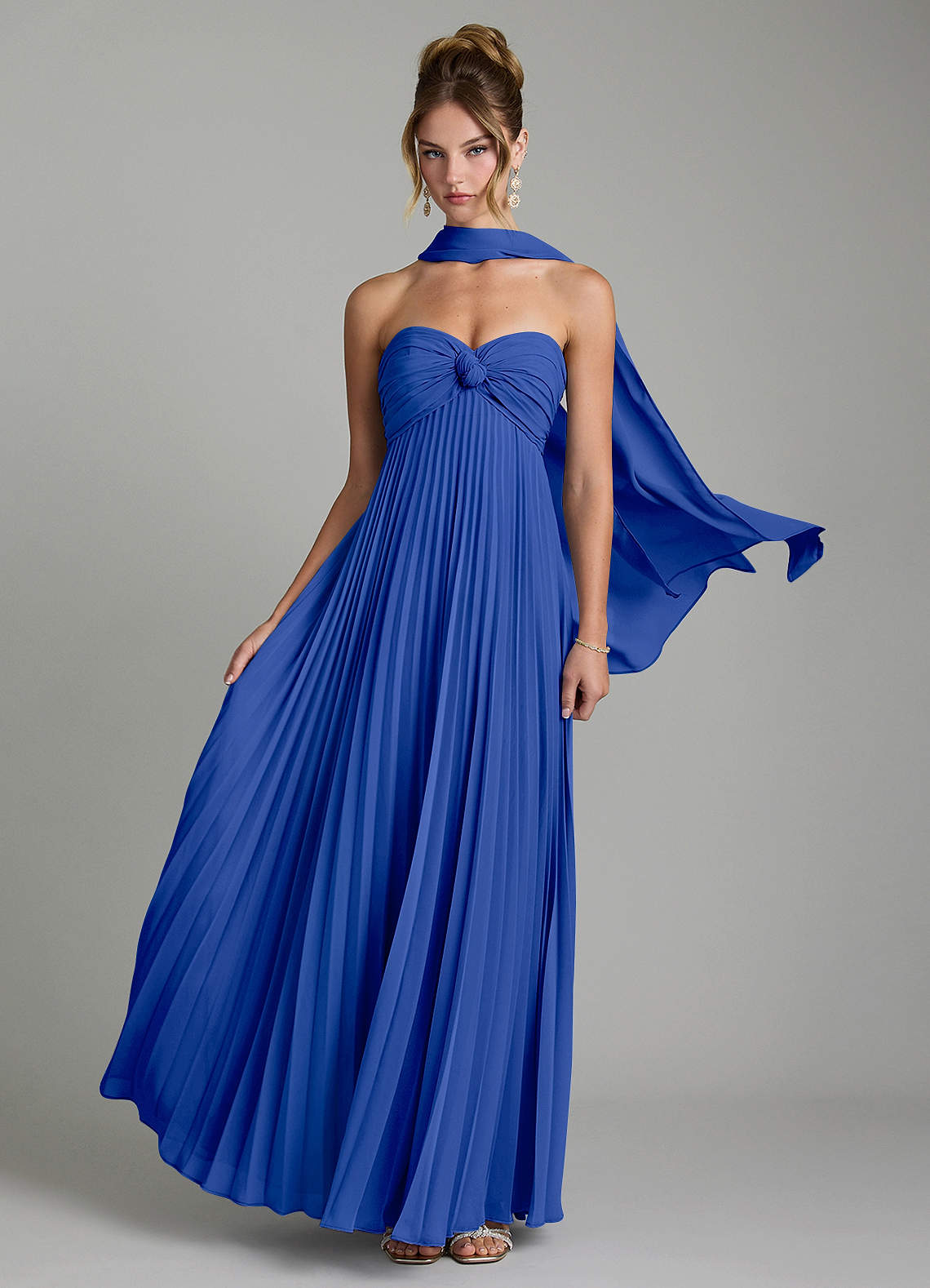 Tempest A-Line Sweetheart Chiffon Bridesmaid Dress in Royal Blue
