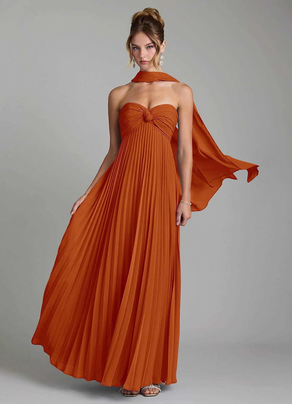 Tempest A-Line Sweetheart Chiffon Bridesmaid Dress in Paprika