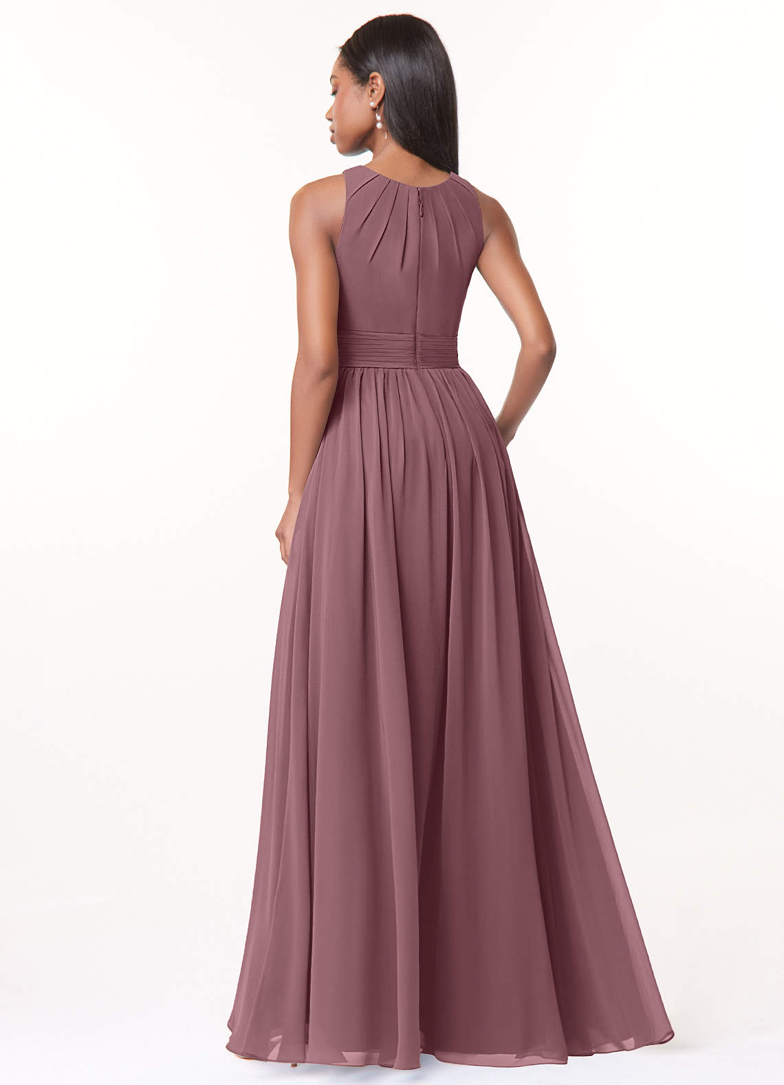 Harper A-Line Scoop-Neck Chiffon Bridesmaid Dress in Amethyst
