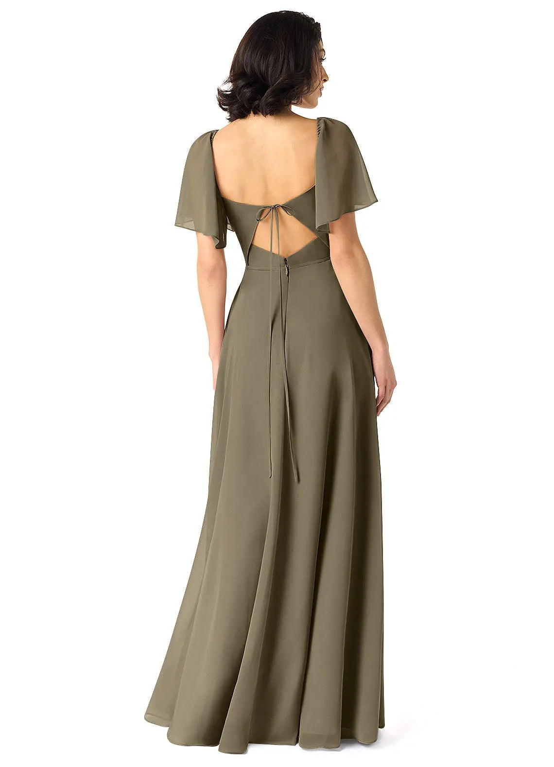 Chloe A-Line Sweetheart Chiffon Bridesmaid Dress in Willow Green