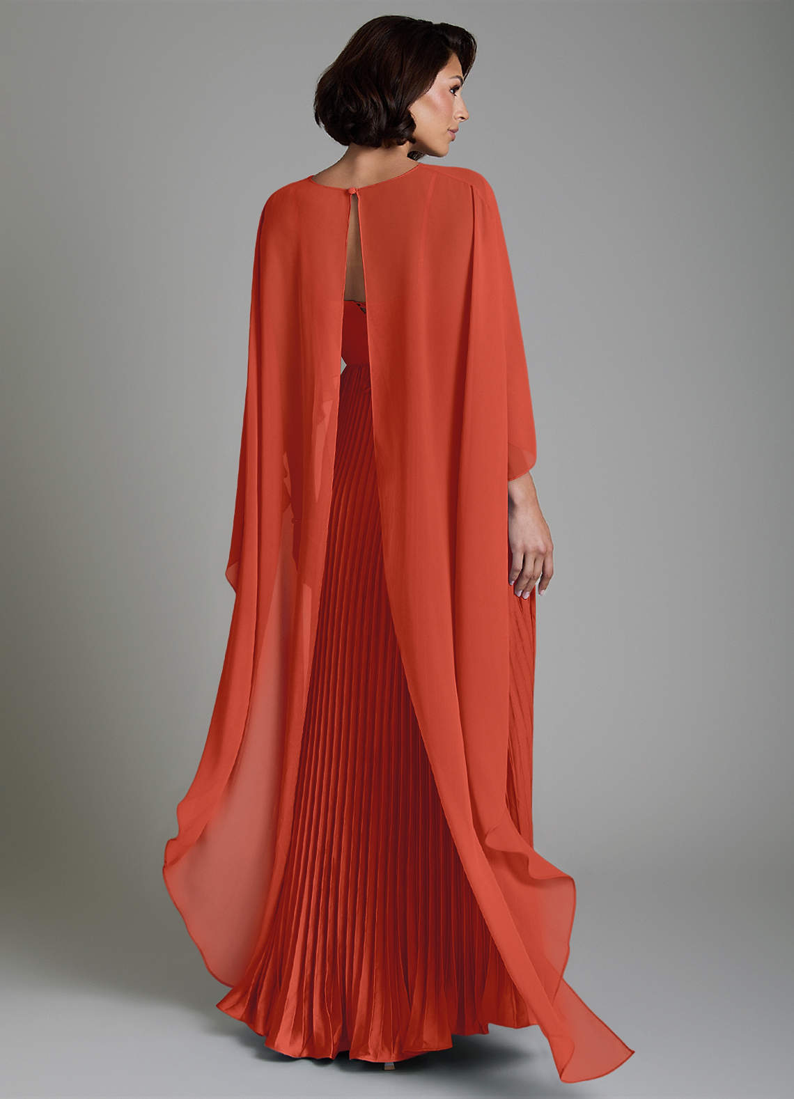 Micah A-Line Sweetheart Stretch Satin and Chiffon Bridesmaid Dress in Rust