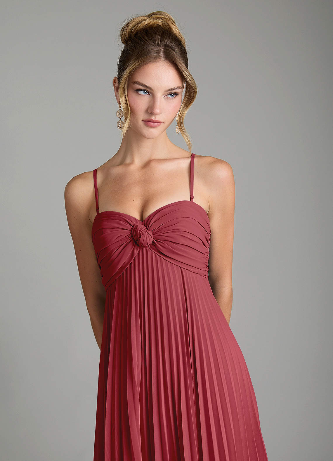 Tempest A-Line Sweetheart Chiffon Bridesmaid Dress in Pomegranate