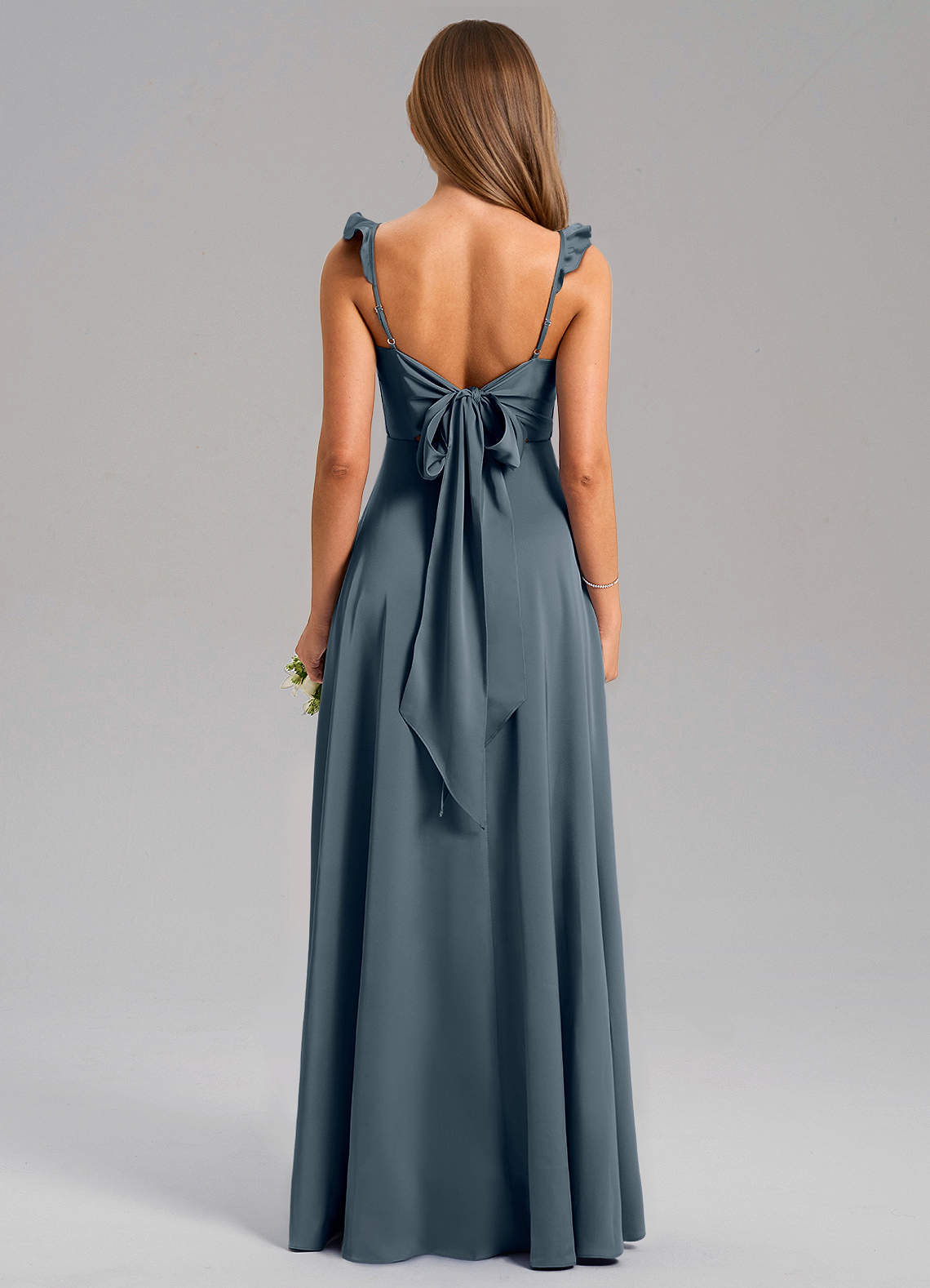 Everett A-Line V-Neck Chiffon Bridesmaid Dress in Twilight