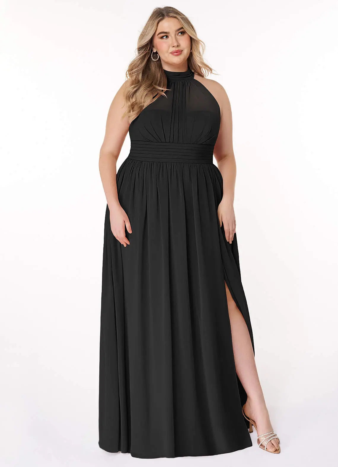 Iman A-Line Halter Chiffon Bridesmaid Dress