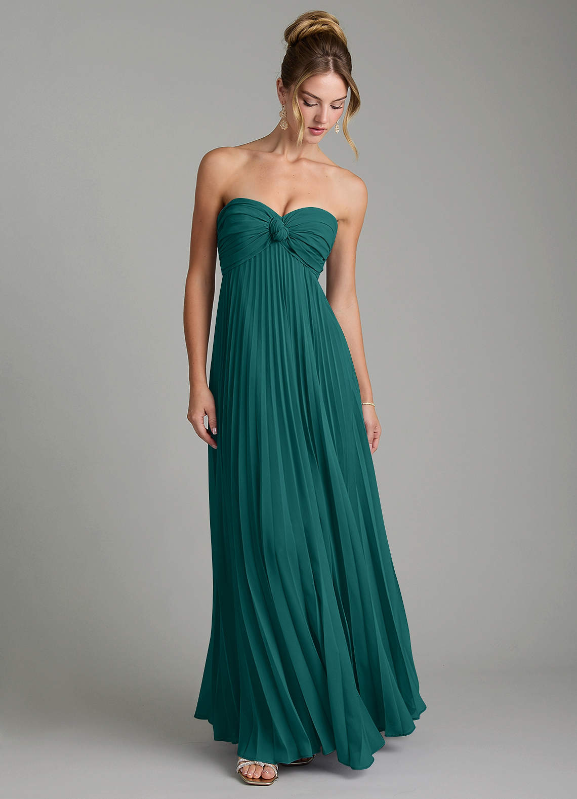 Tempest A-Line Sweetheart Chiffon Bridesmaid Dress in Peacock