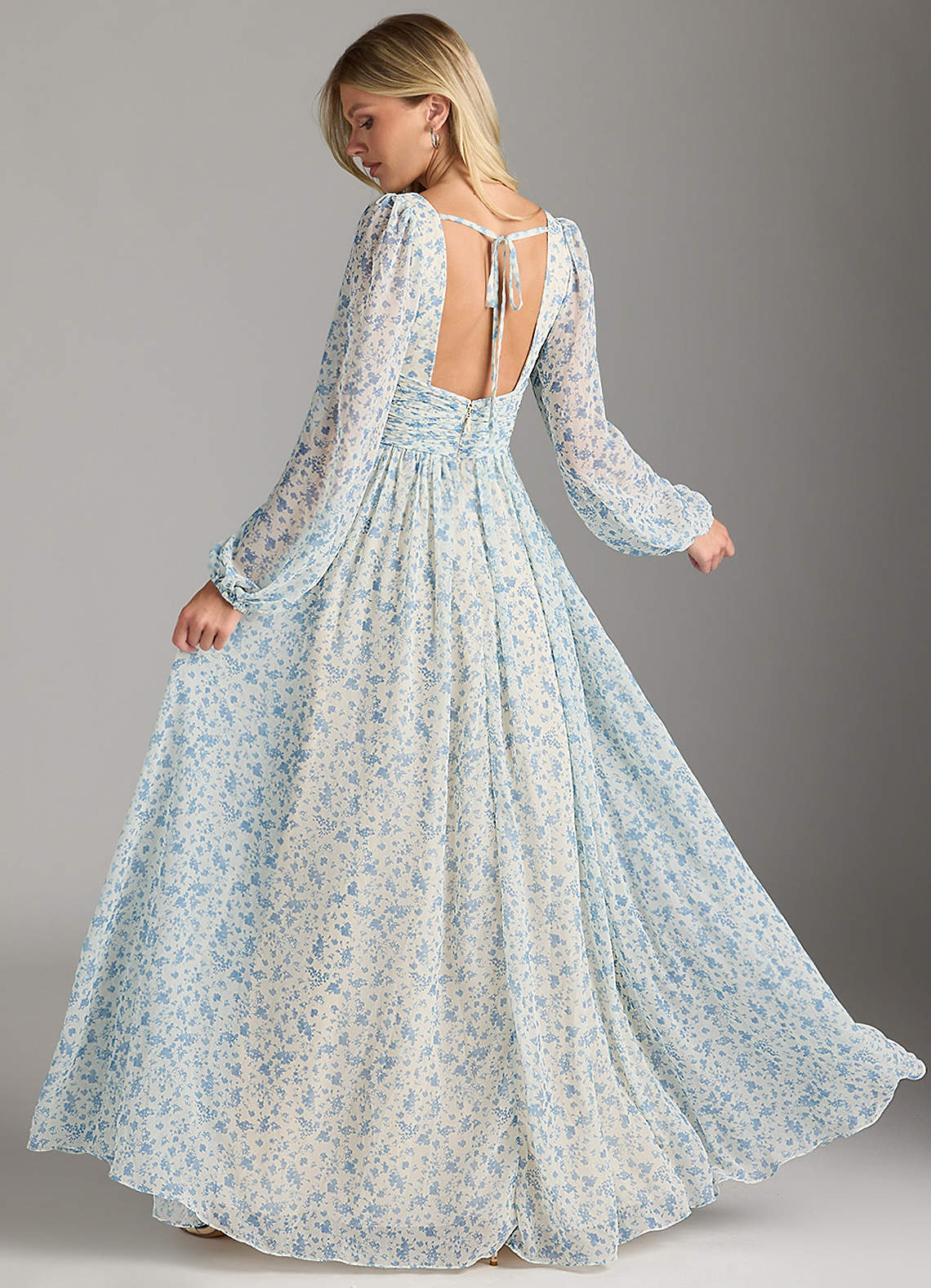 Blue And White Ditsy Floral