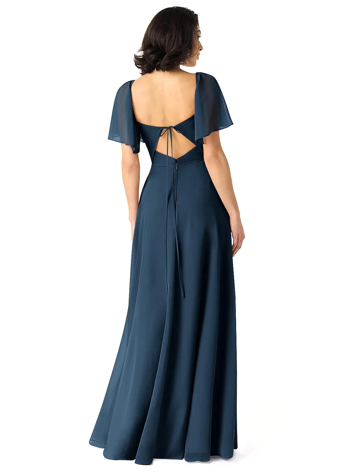 Chloe A-Line Sweetheart Chiffon Bridesmaid Dress in Dark Navy