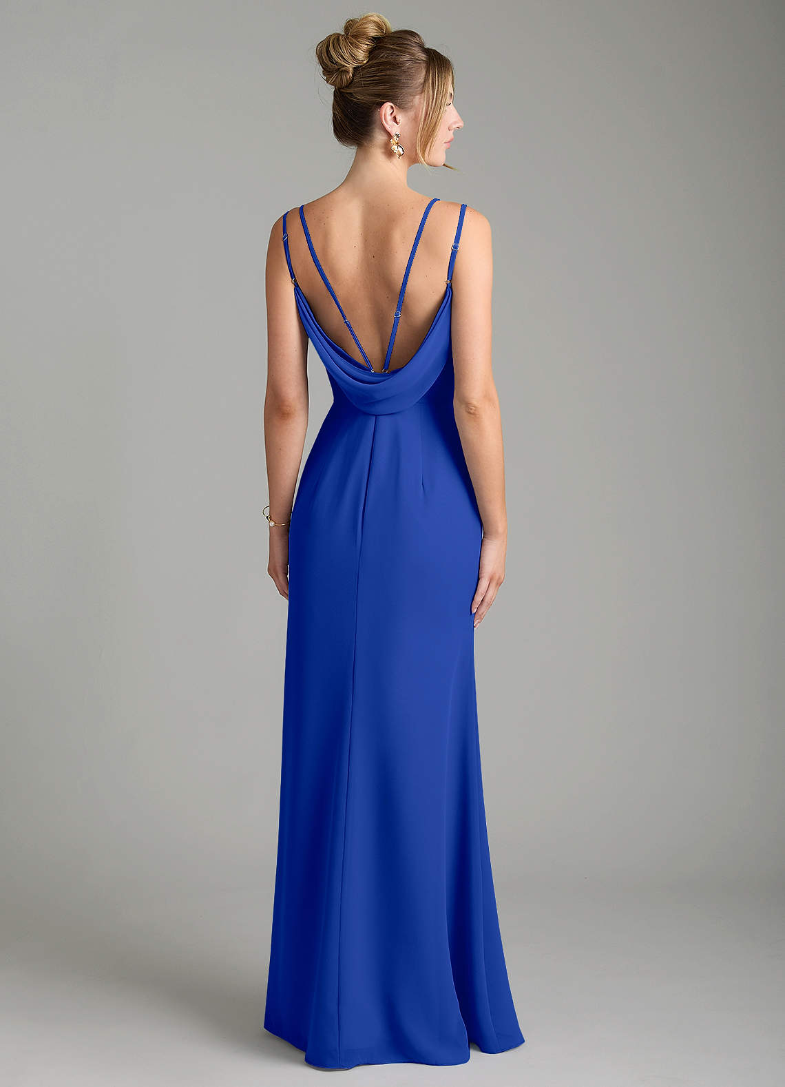 Egypt Sheath Sweetheart Chiffon Bridesmaid Dress in Royal Blue