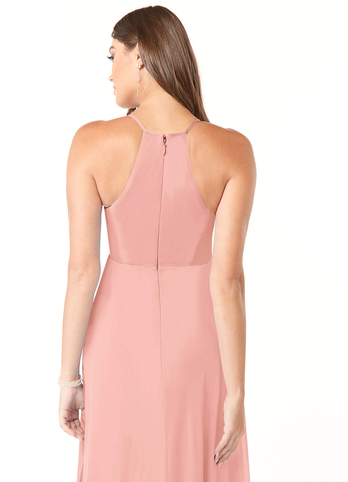 Annabelle A-Line V-Neck Mesh Bridesmaid Dress in Rosette