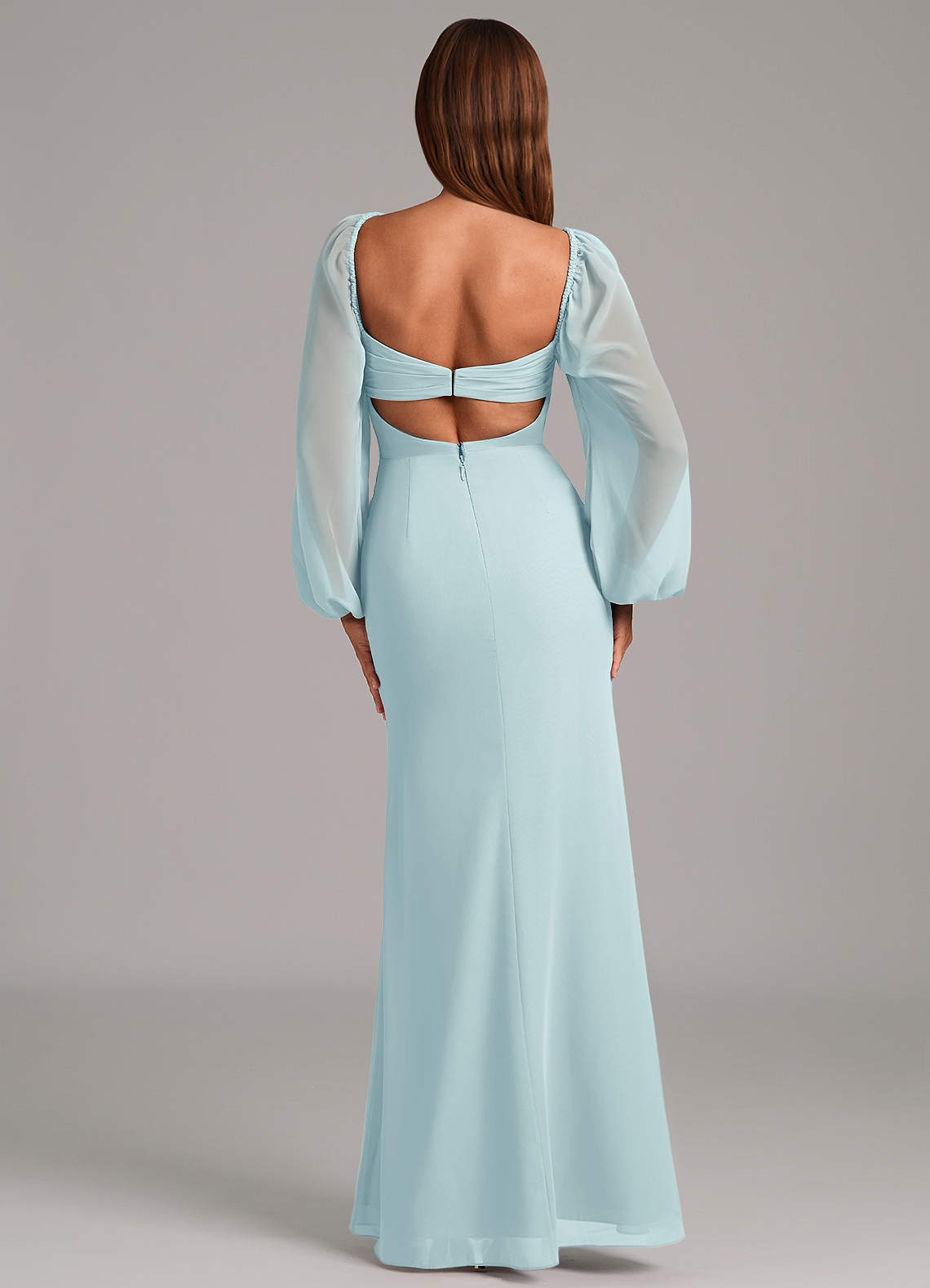 Brixley Mermaid Sweetheart Chiffon Bridesmaid Dress in Sea Glass