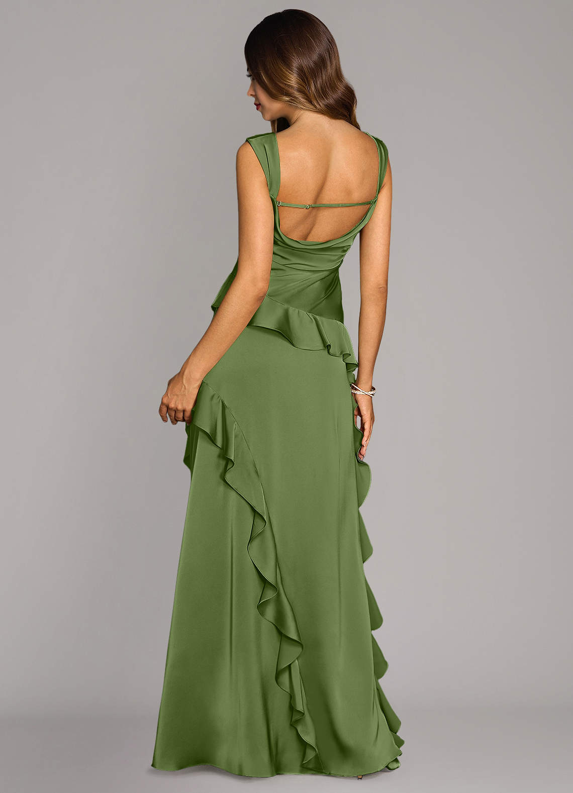 Sloane A-Line Sweetheart Stretch Satin Bridesmaid Dress in Juniper