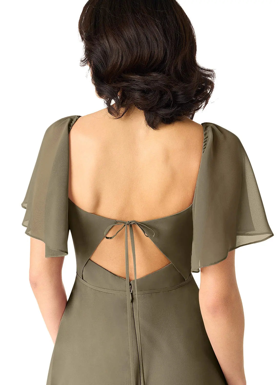 Chloe A-Line Sweetheart Chiffon Bridesmaid Dress in Willow Green