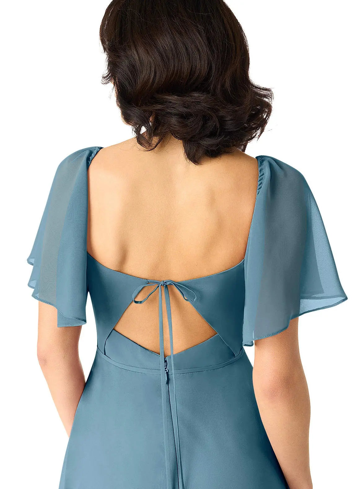 Chloe A-Line Sweetheart Chiffon Bridesmaid Dress in Bermuda