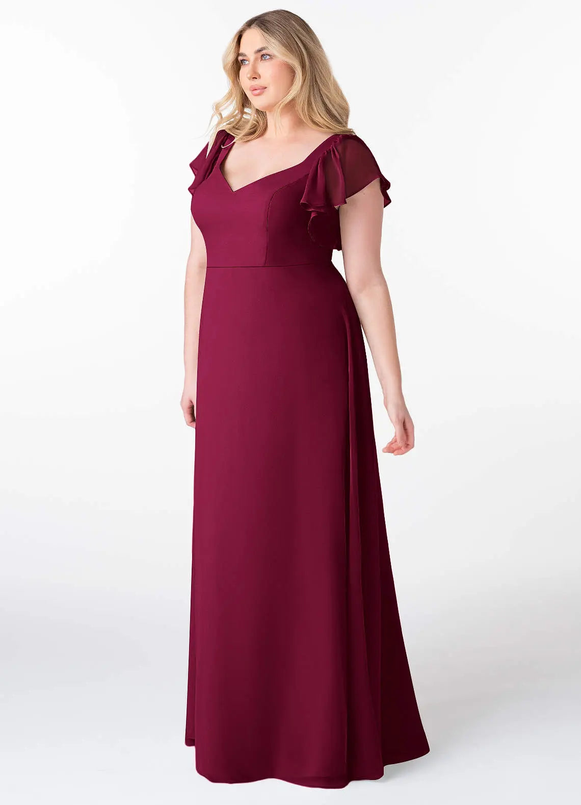 Syenna A-Line V-Neck Chiffon Bridesmaid Dress