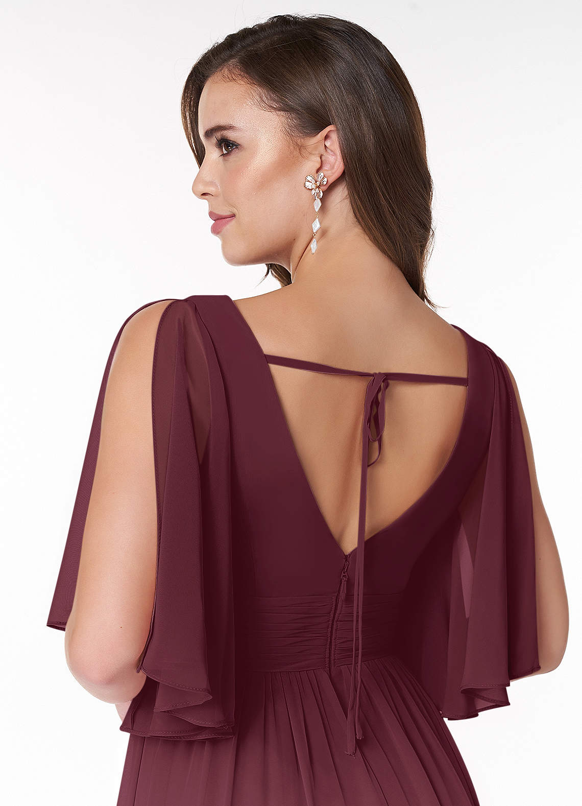 Temeka A-Line V-Neck Chiffon Bridesmaid Dress