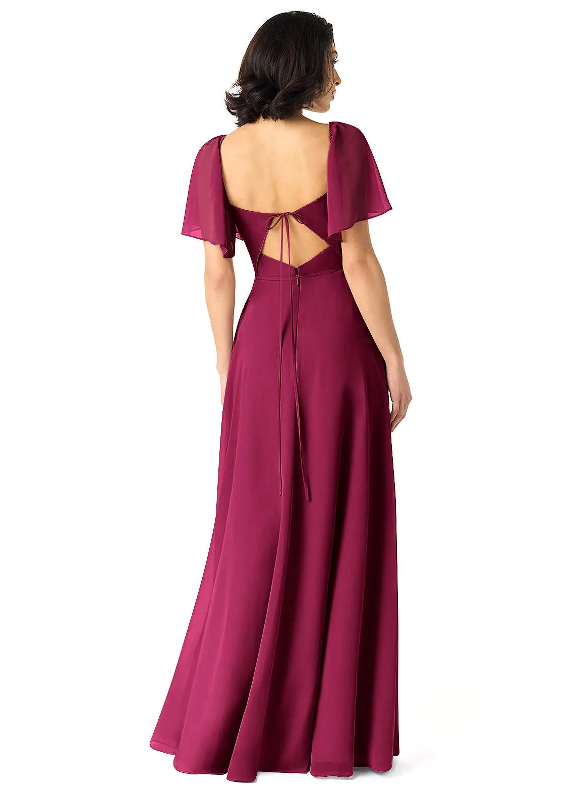 Chloe A-Line Sweetheart Chiffon Bridesmaid Dress in Burgundy