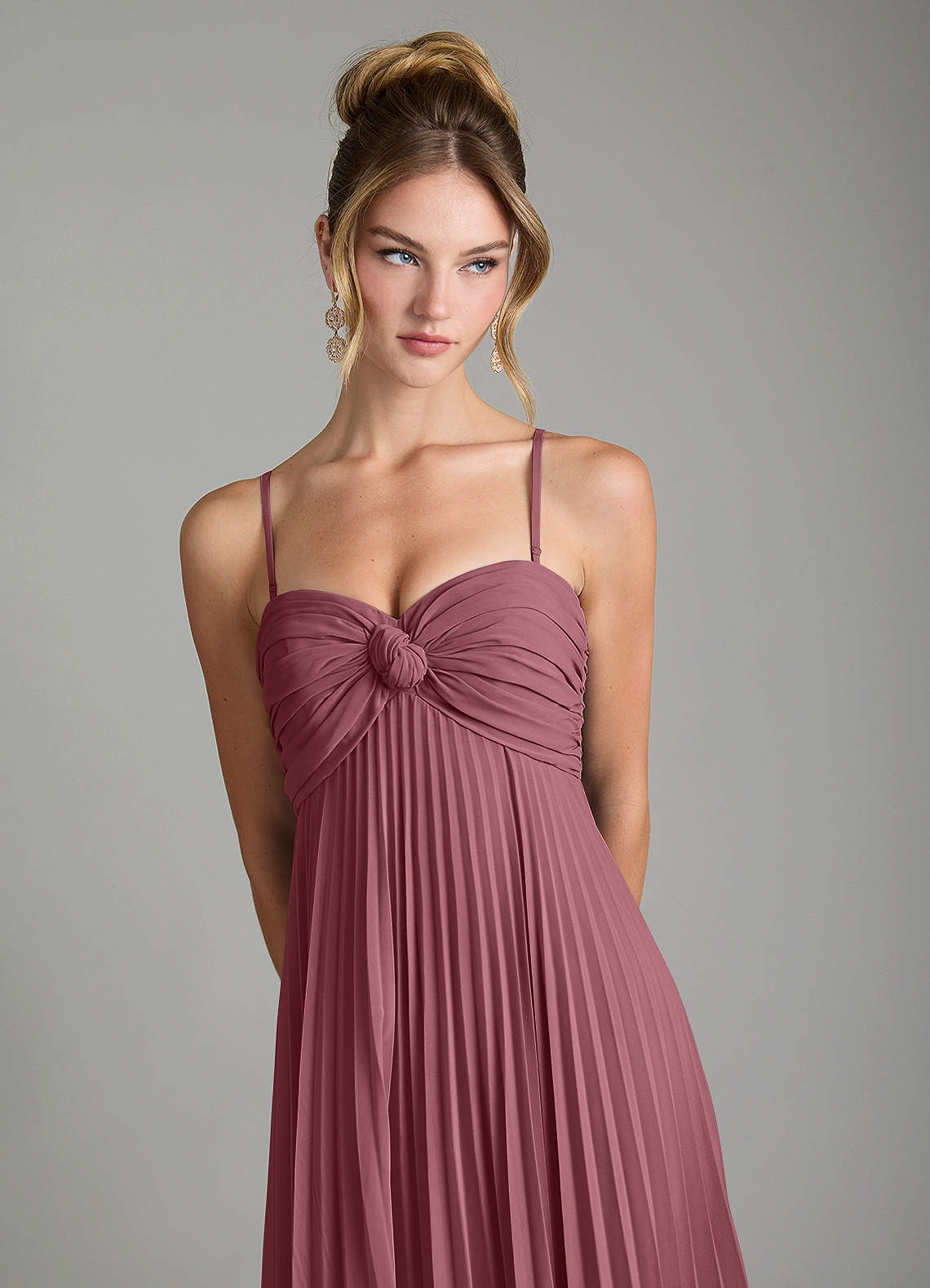Tempest A-Line Sweetheart Chiffon Bridesmaid Dress in Desert Rose