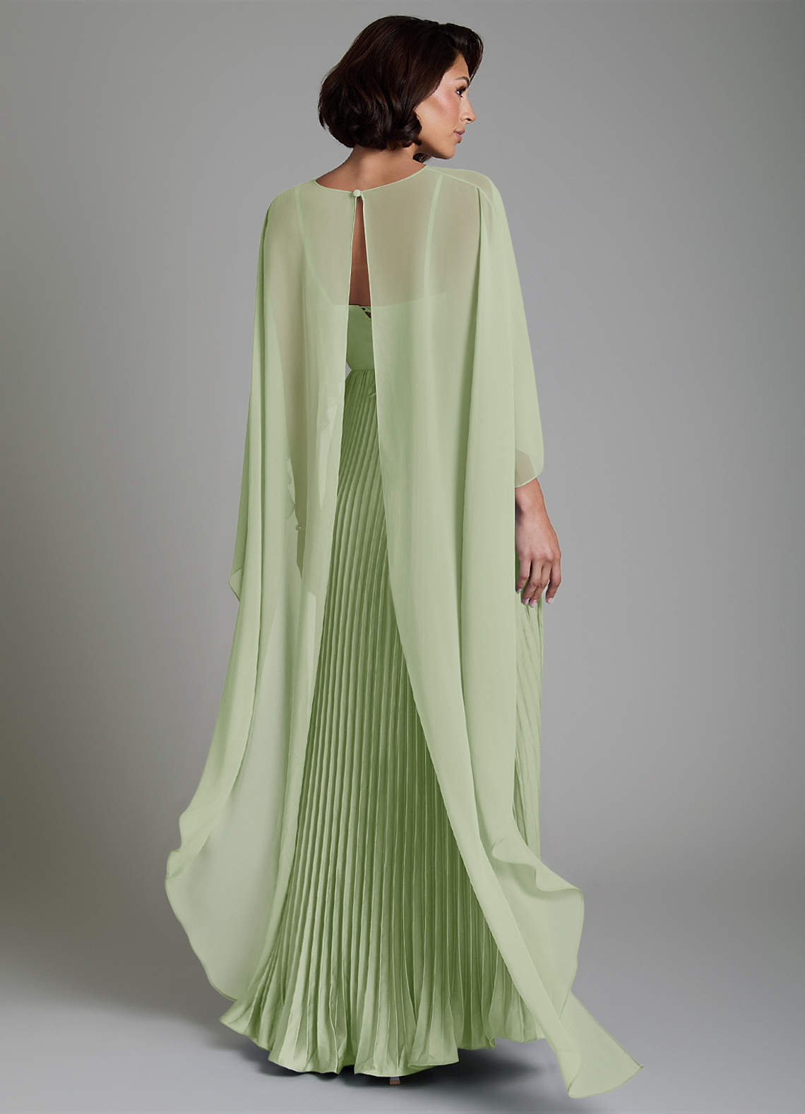 Micah A-Line Sweetheart Stretch Satin and Chiffon Bridesmaid Dress in Dusty Sage