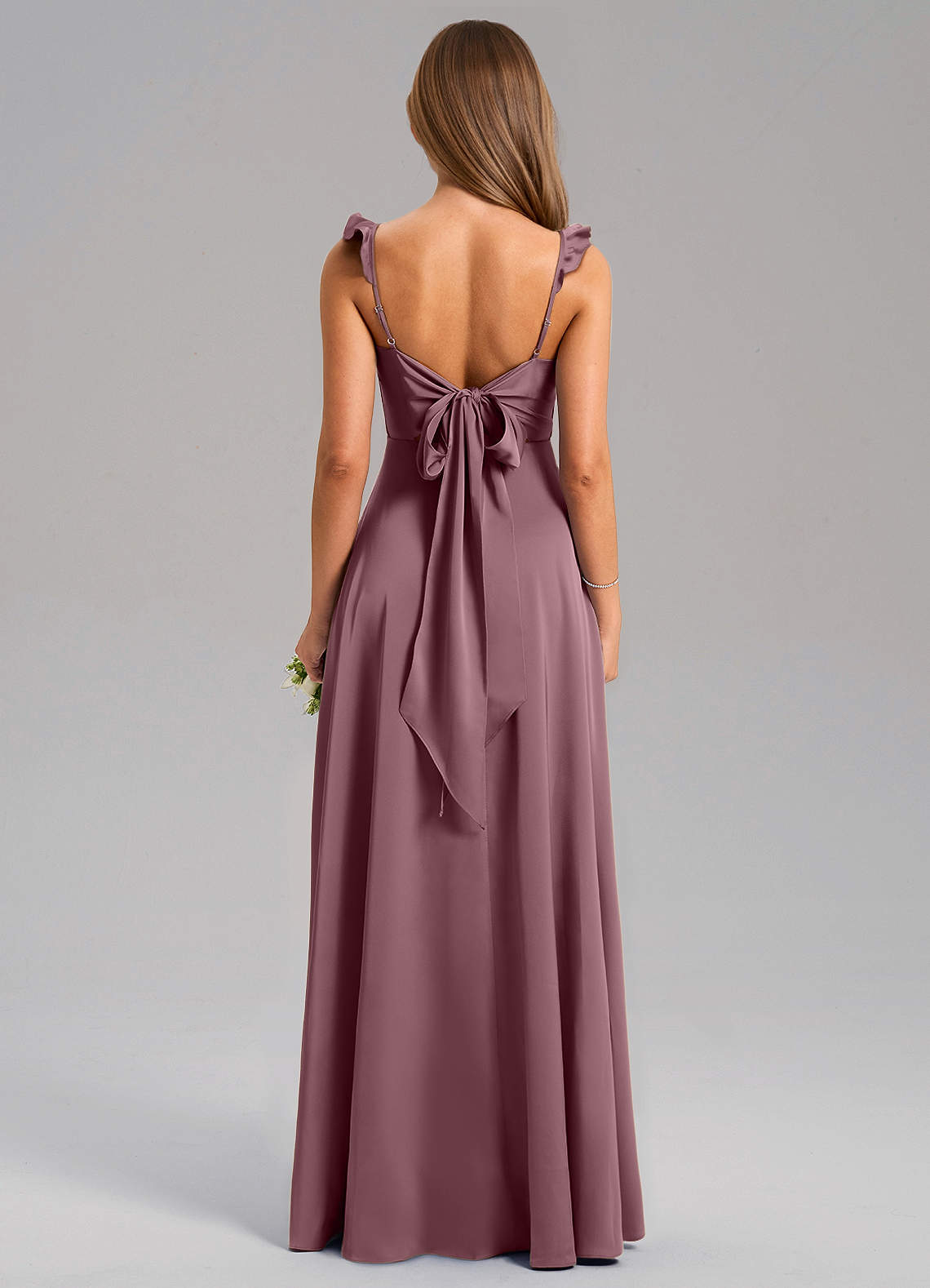 Everett A-Line V-Neck Chiffon Bridesmaid Dress in Amethyst