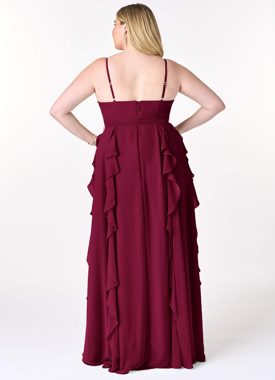 Peyton A-Line V-Neck Chiffon Bridesmaid Dress