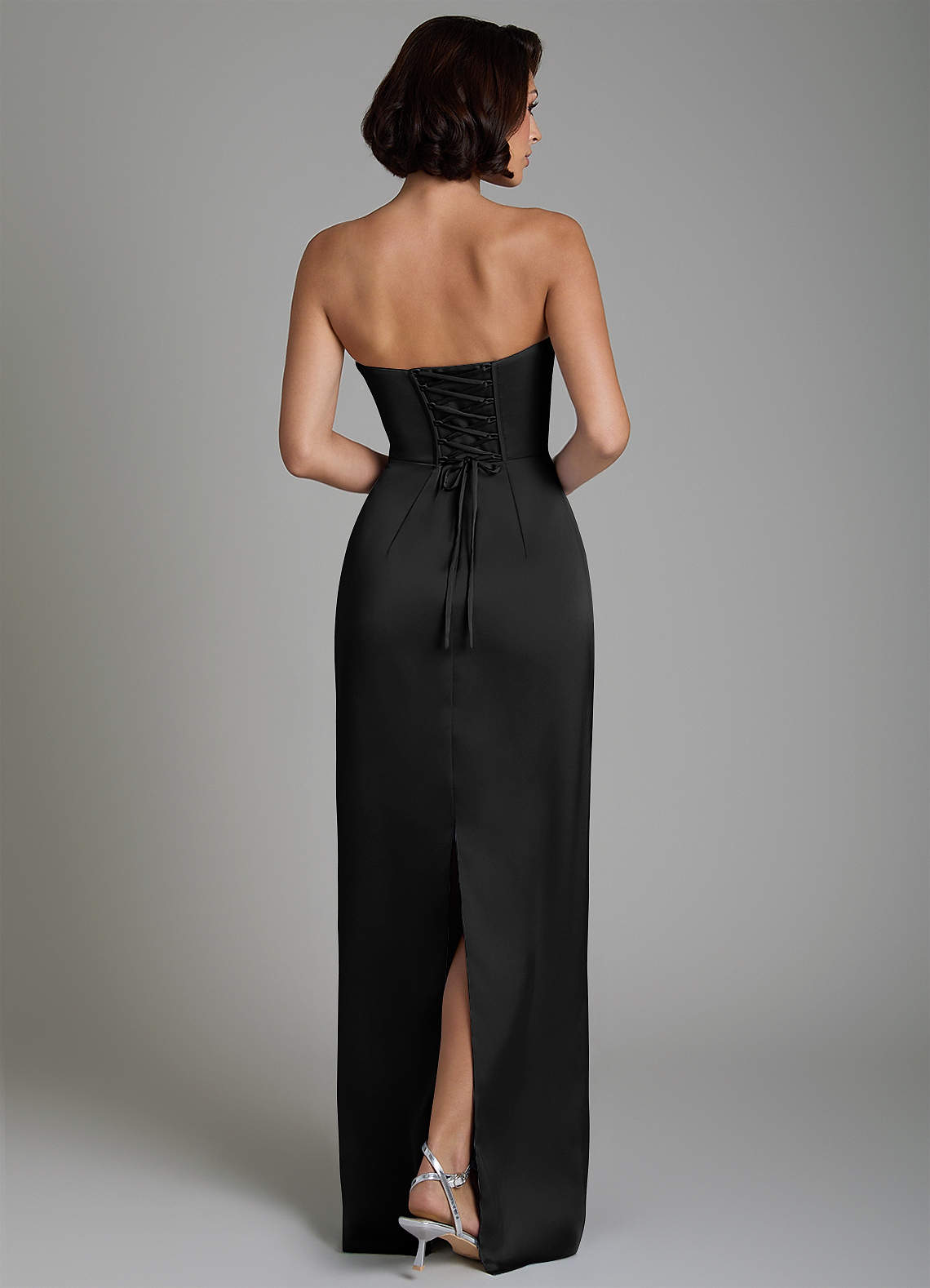 Fallyn Sheath Strapless Stretch Satin Bridesmaid Dress