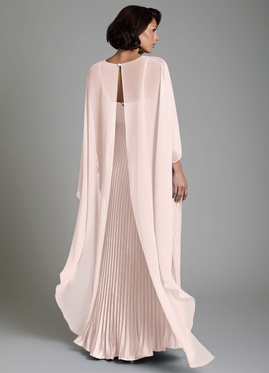 Micah A-Line Sweetheart Stretch Satin and Chiffon Bridesmaid Dress in Blushing Pink