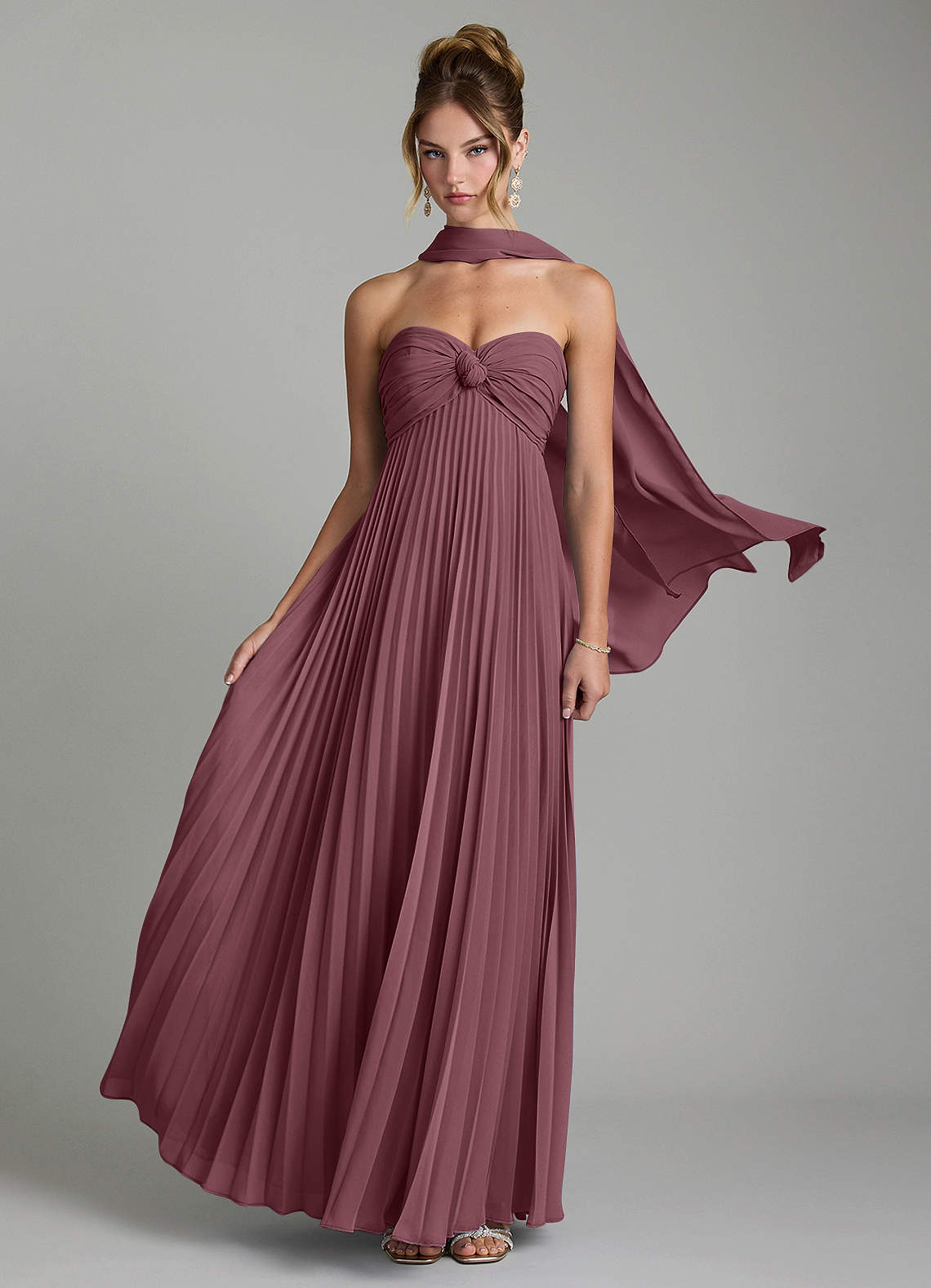 Tempest A-Line Sweetheart Chiffon Bridesmaid Dress in Sangria
