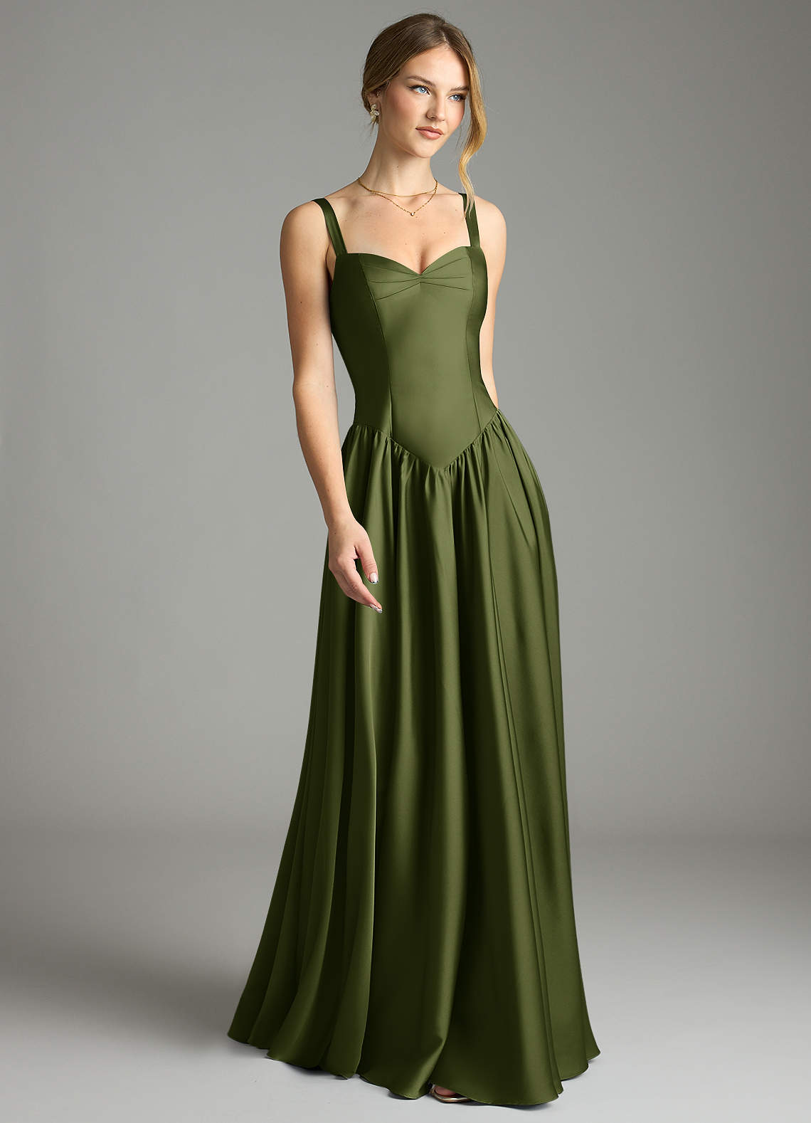 Evadina A-Line Sweetheart Stretch Satin Bridesmaid Dress