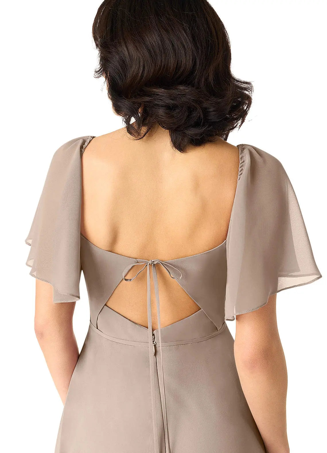 Chloe A-Line Sweetheart Chiffon Bridesmaid Dress in Taupe
