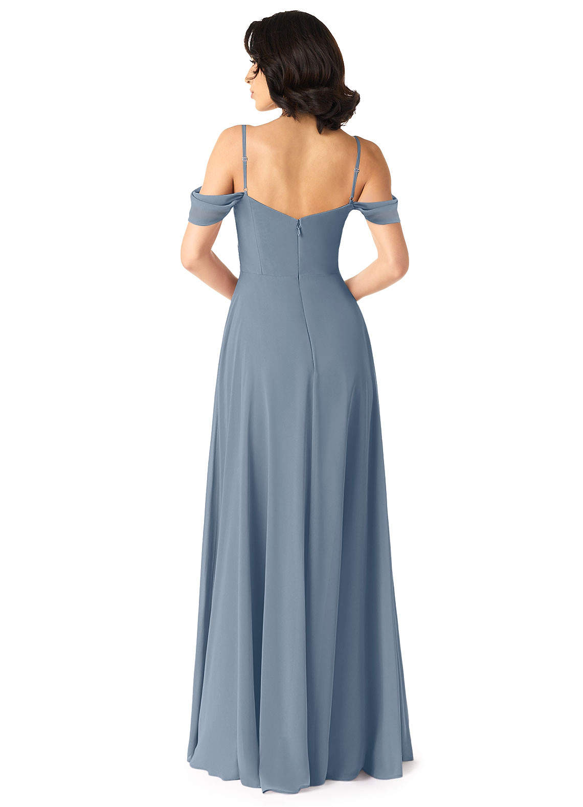 Tancie A-Line Off-the-Shoulder Chiffon Bridesmaid Dress in Twilight