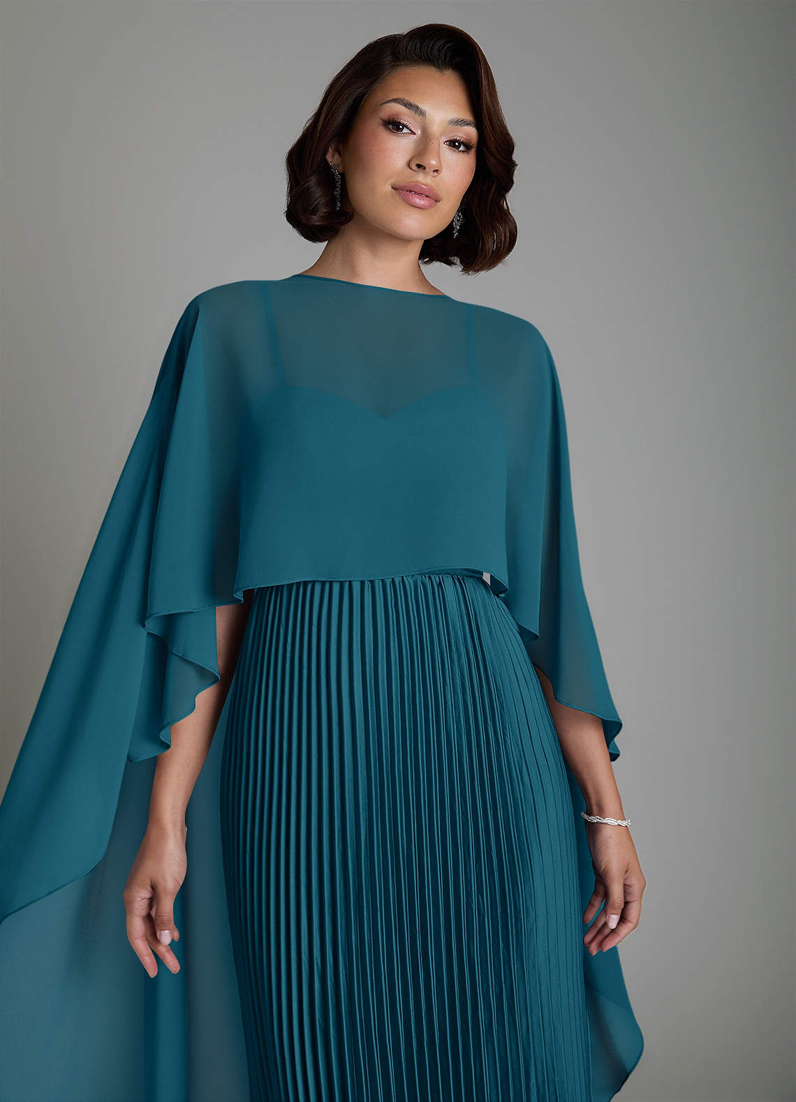 Micah A-Line Sweetheart Stretch Satin and Chiffon Bridesmaid Dress in Ink Blue