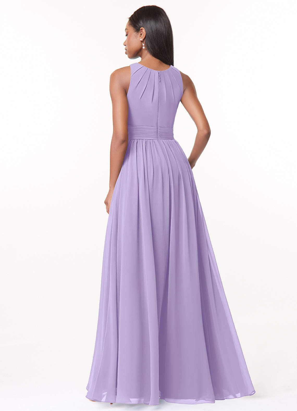 Harper A-Line Scoop-Neck Chiffon Bridesmaid Dress in Lilac