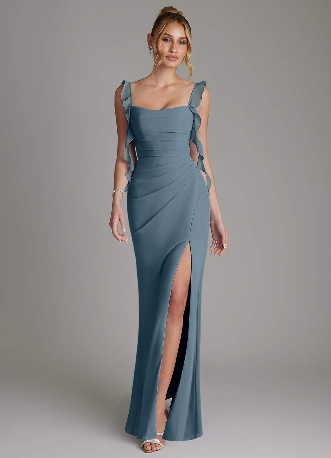 Jessamine Mermaid Sweetheart Chiffon Bridesmaid Dress in Twilight
