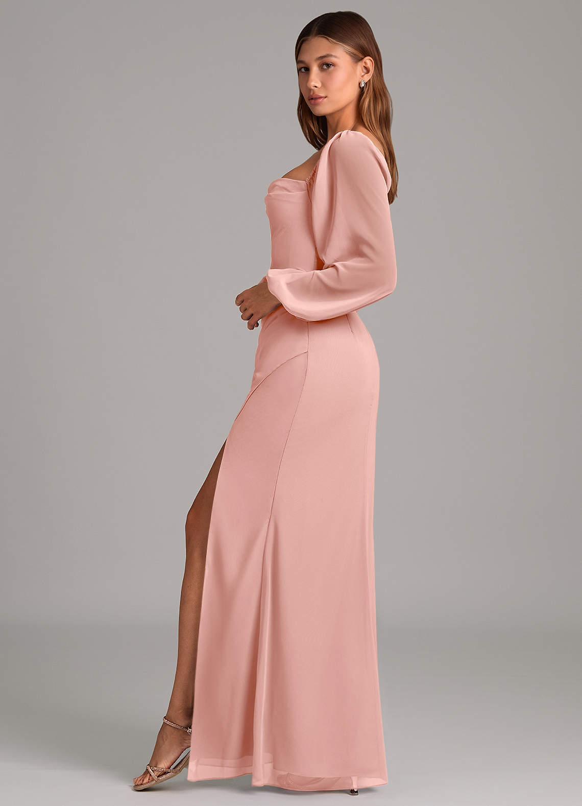 Brixley Mermaid Sweetheart Chiffon Bridesmaid Dress in Rosette