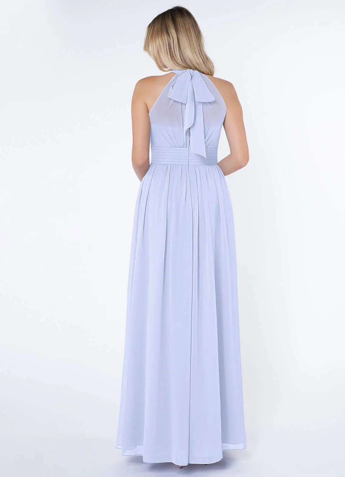 Iman A-Line Halter Chiffon Bridesmaid Dress in Lavender