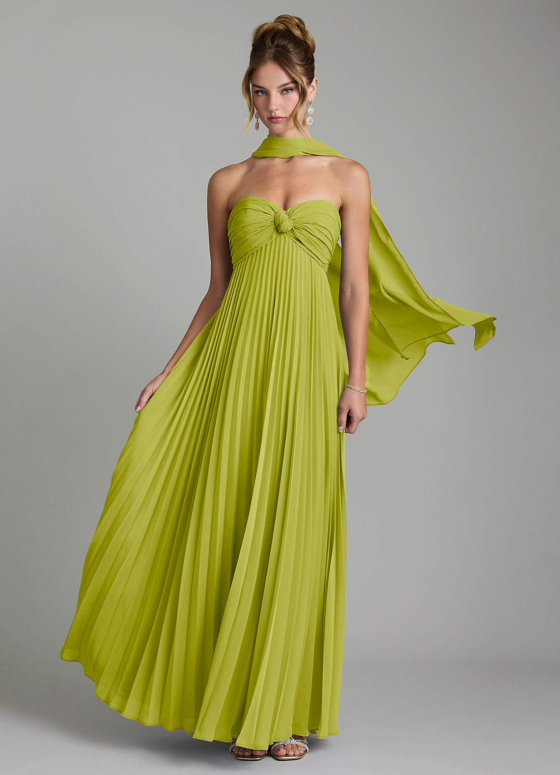 Tempest A-Line Sweetheart Chiffon Bridesmaid Dress in Lemongrass