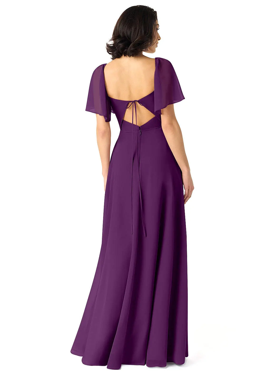 Chloe A-Line Sweetheart Chiffon Bridesmaid Dress in Grape