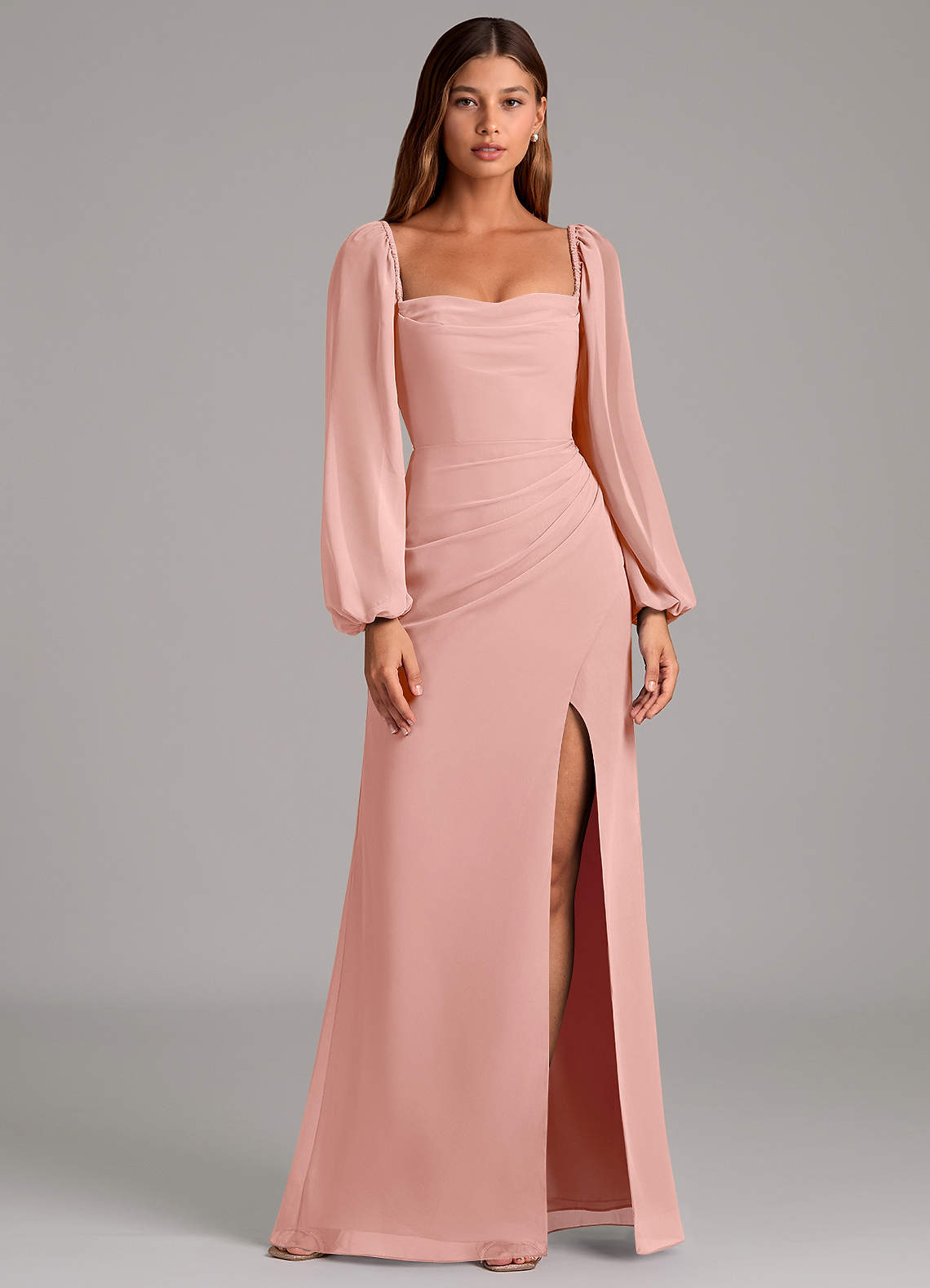 Brixley Mermaid Sweetheart Chiffon Bridesmaid Dress in Rosette