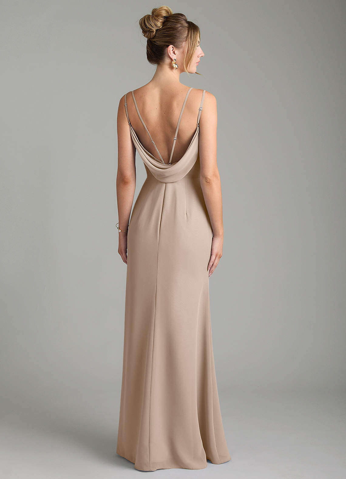 Egypt Sheath Sweetheart Chiffon Bridesmaid Dress in Taupe