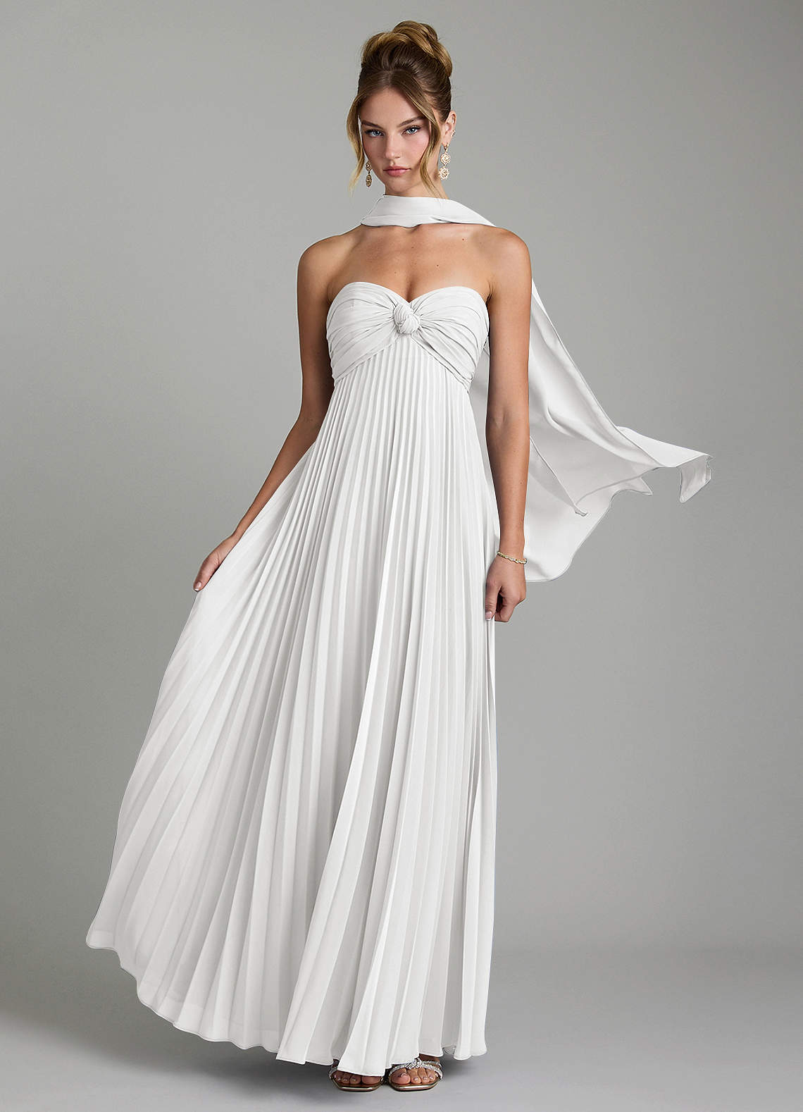 Tempest A-Line Sweetheart Chiffon Bridesmaid Dress in white