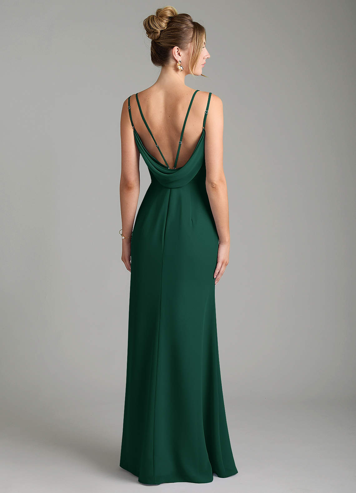 Egypt Sheath Sweetheart Chiffon Bridesmaid Dress in Emerald
