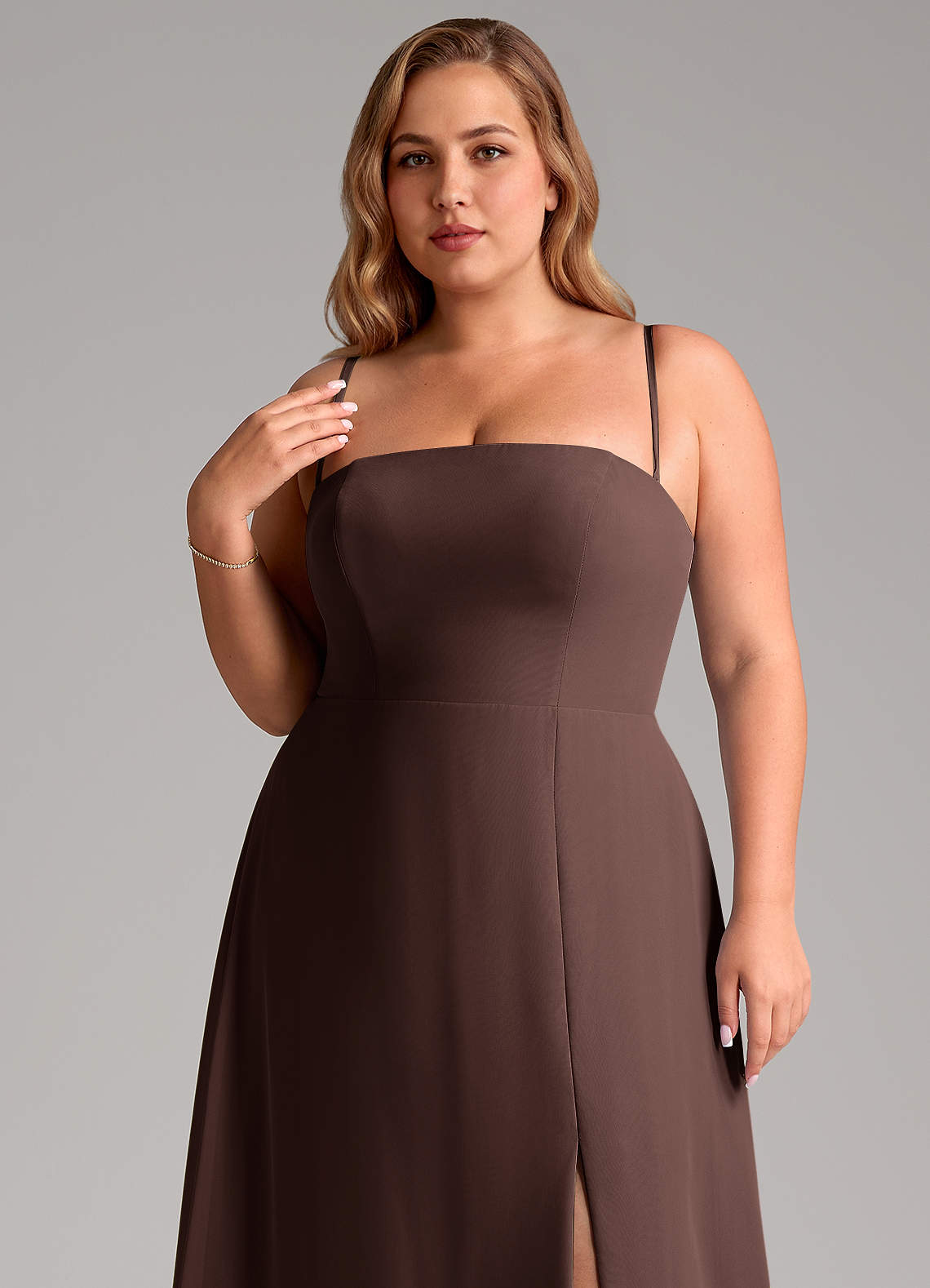 Wren A-Line Straight-Neck Chiffon Bridesmaid Dress