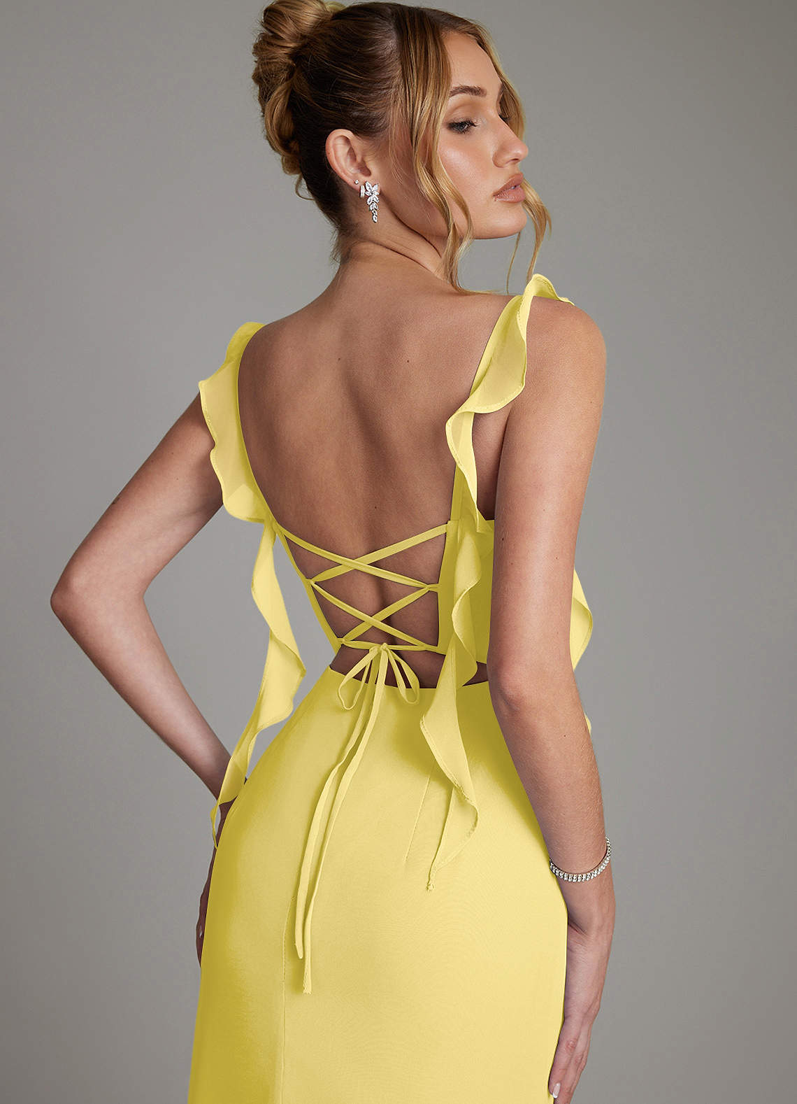 Jessamine Mermaid Sweetheart Chiffon Bridesmaid Dress in Canary