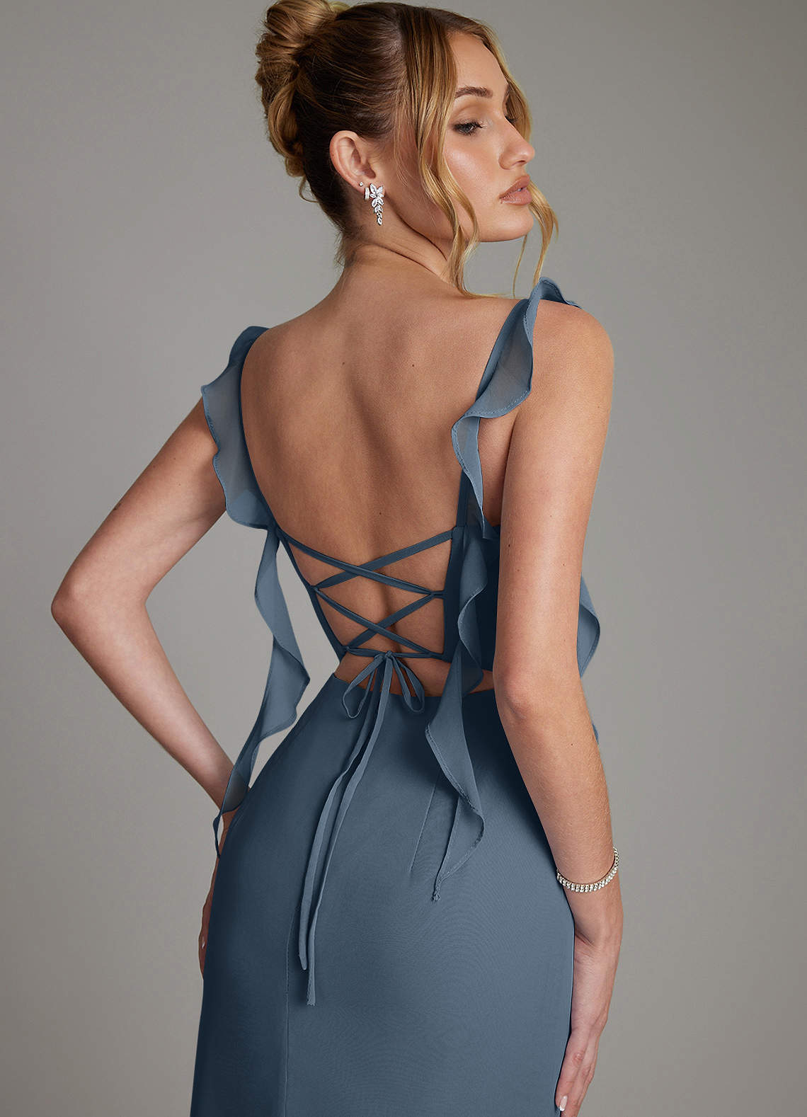 Jessamine Mermaid Sweetheart Chiffon Bridesmaid Dress in Neptune