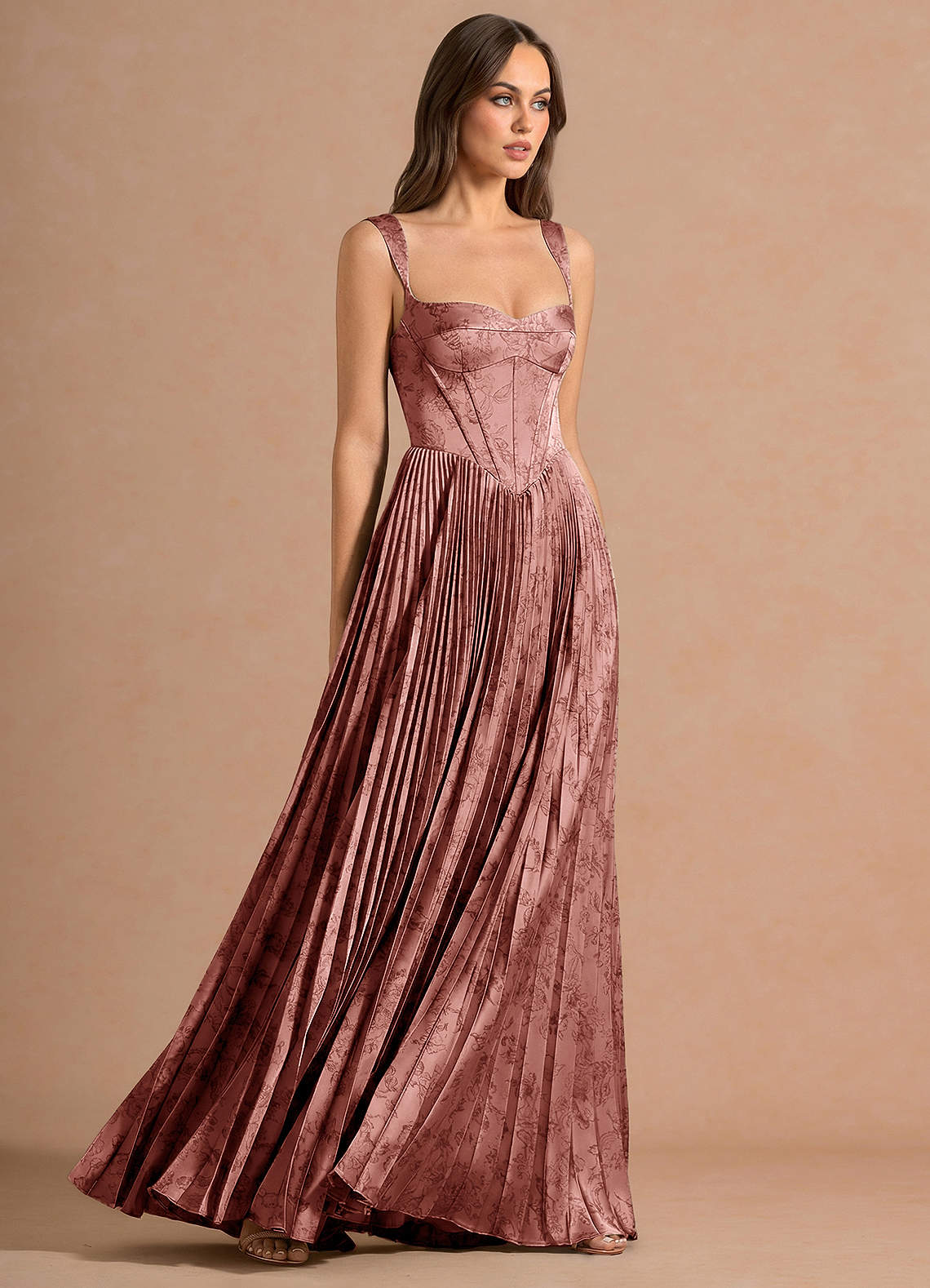 Isonelle A-Line Sweetheart Jacquard Wedding Guest Dress in Moss Navy