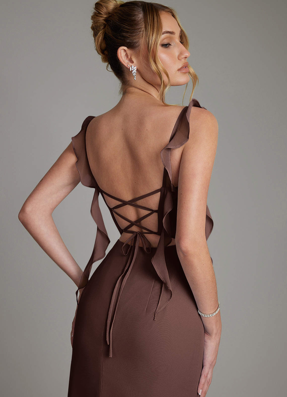Jessamine Mermaid Sweetheart Chiffon Bridesmaid Dress in Ganache