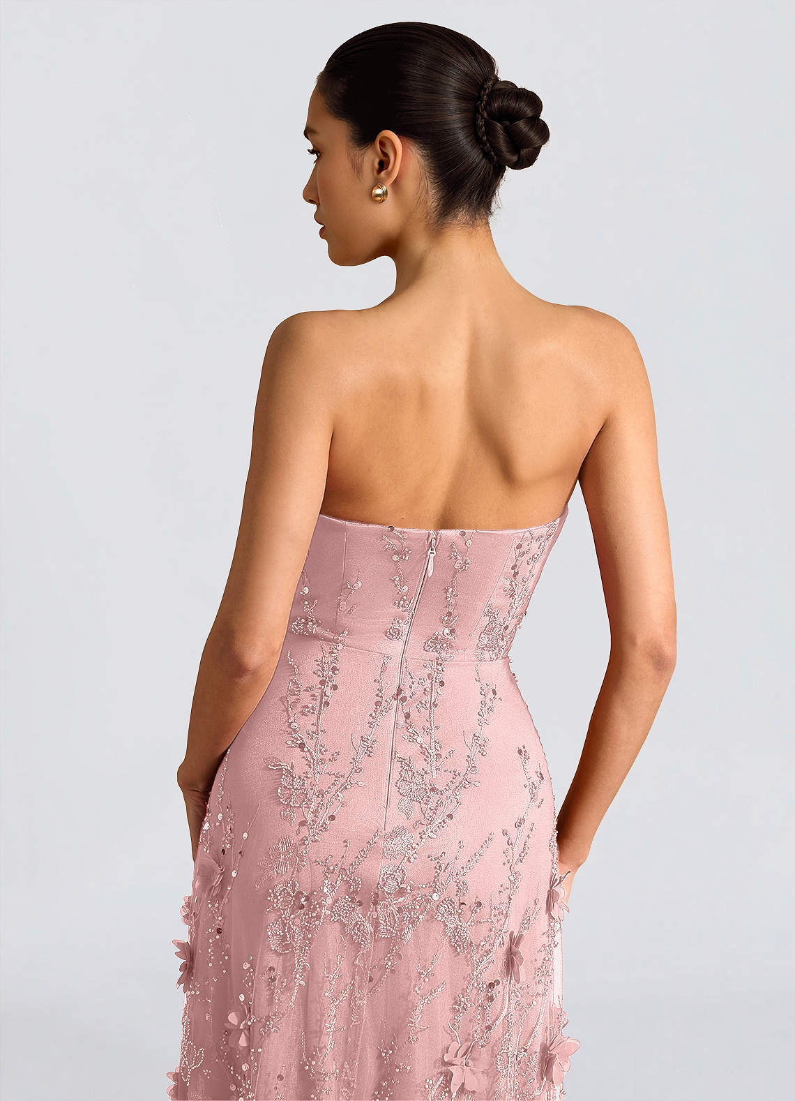 Fairuza A-Line Straight-Neck Tulle Wedding Guest Dress in Pink