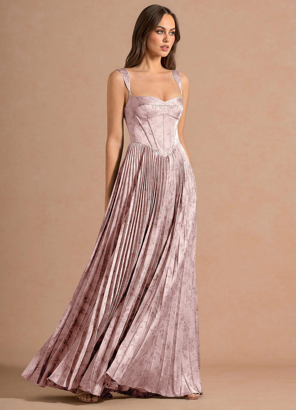 Isonelle A-Line Sweetheart Jacquard Wedding Guest Dress in Pink