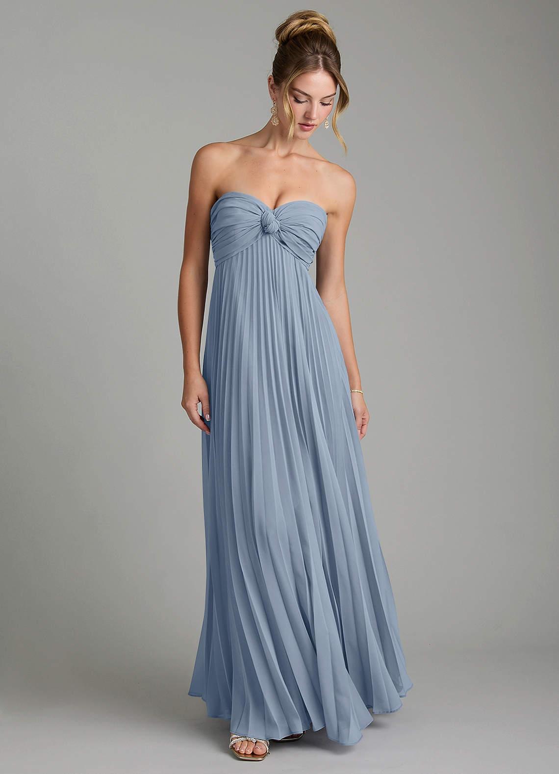 Tempest A-Line Sweetheart Chiffon Bridesmaid Dress in dusty blue
