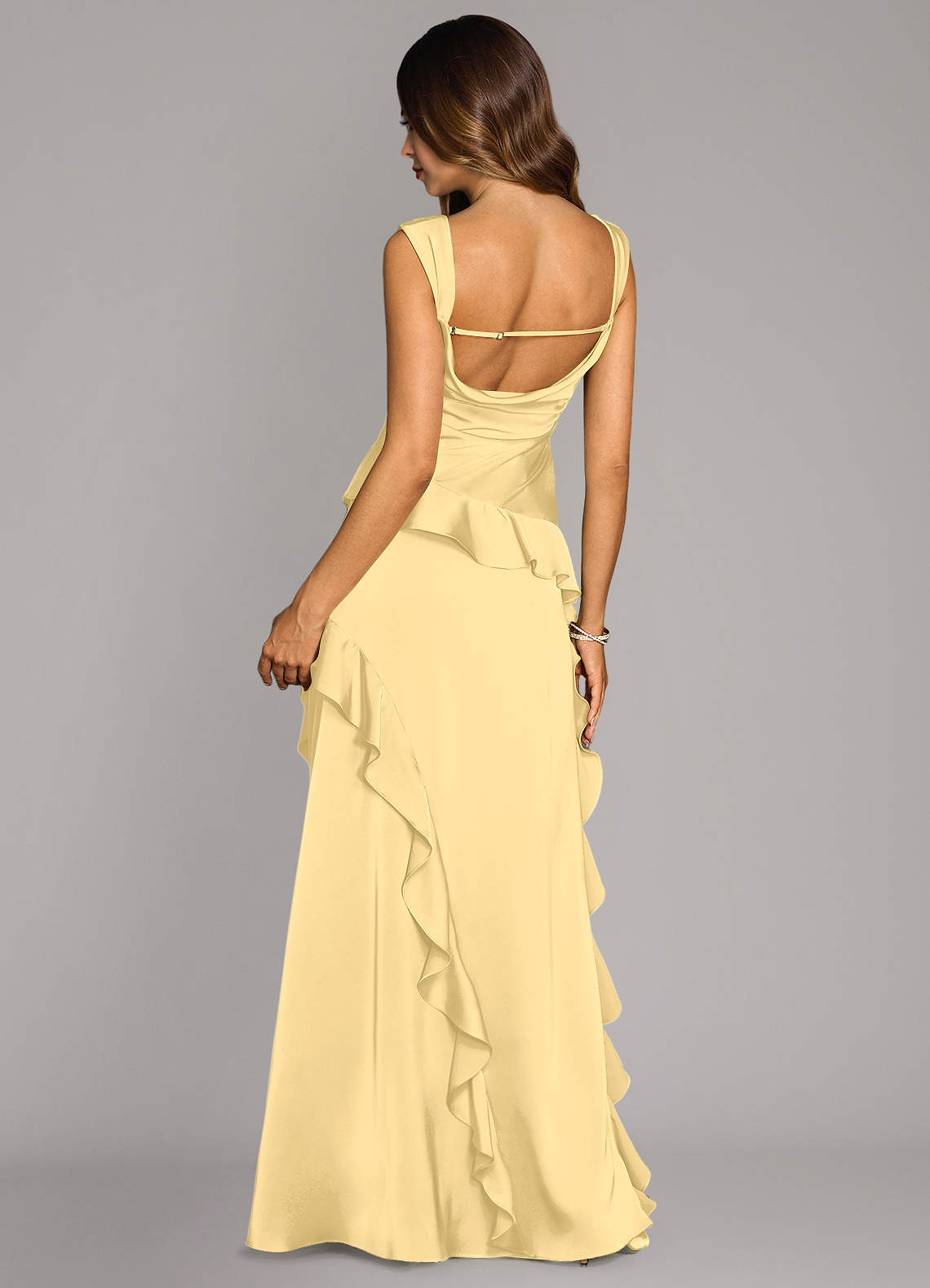 Sloane A-Line Sweetheart Stretch Satin Bridesmaid Dress in Butter